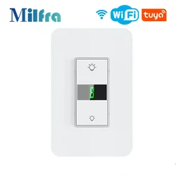 3 Way Tuya WiFi Smart Dimmer Touch Switch US Standard Wall Light Switch Smart Life APP Voice Control for Alexa Google Home