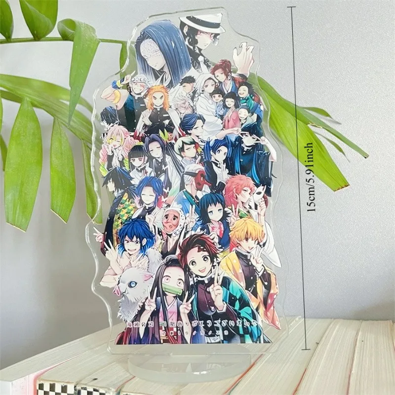 악마 슬레이어 아크릴 장식품 카마도 탄지로 토미오카 기유 애니메이션 피규어 자동차 책상 장식 모델 어린이 장난감 생일 선물