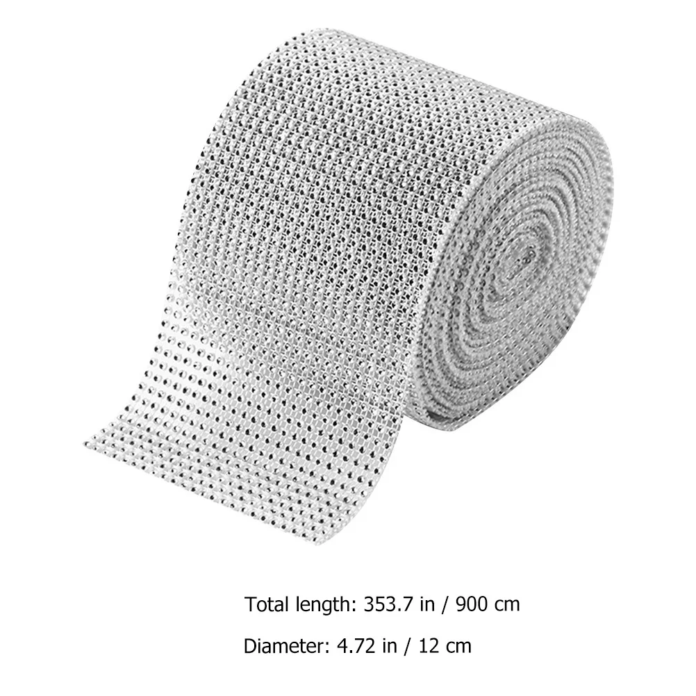 

1 Roll Rhinestone Trim Ribbon Sparkling Diamond Decorative Craft Trim For Diy Clothing Accessories Bling Wrap Replaceable