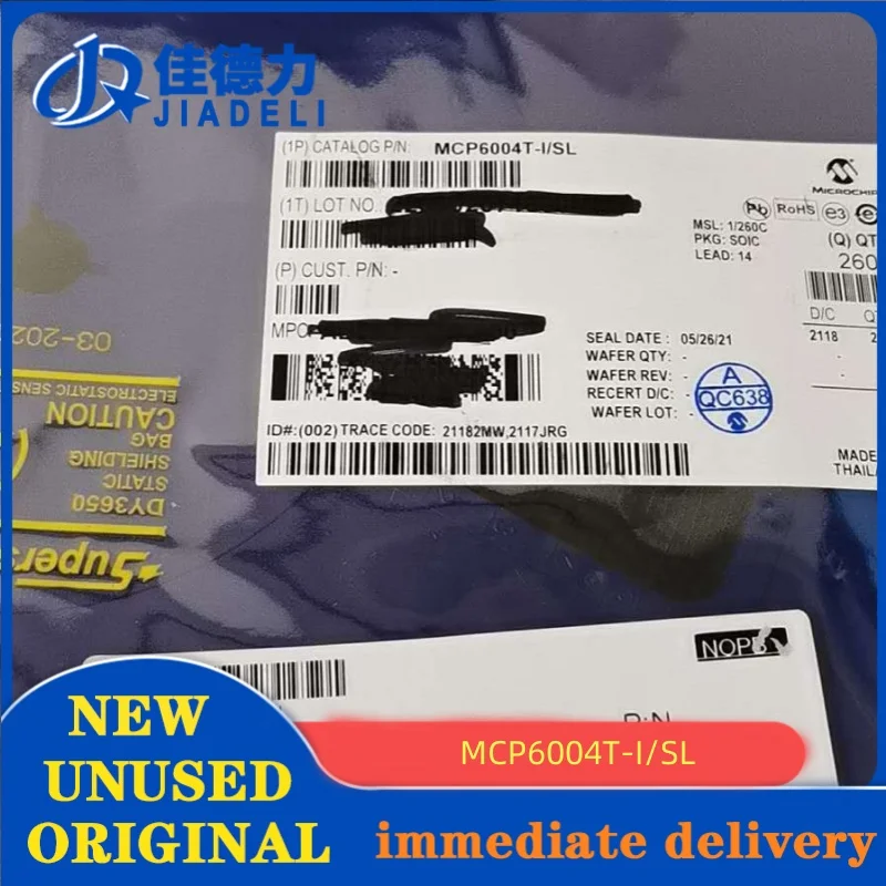 1PCS MCP6004T-I/SL IC OPAMP GP 4 CIRCUIT 14SOIC DC2025 SOP14