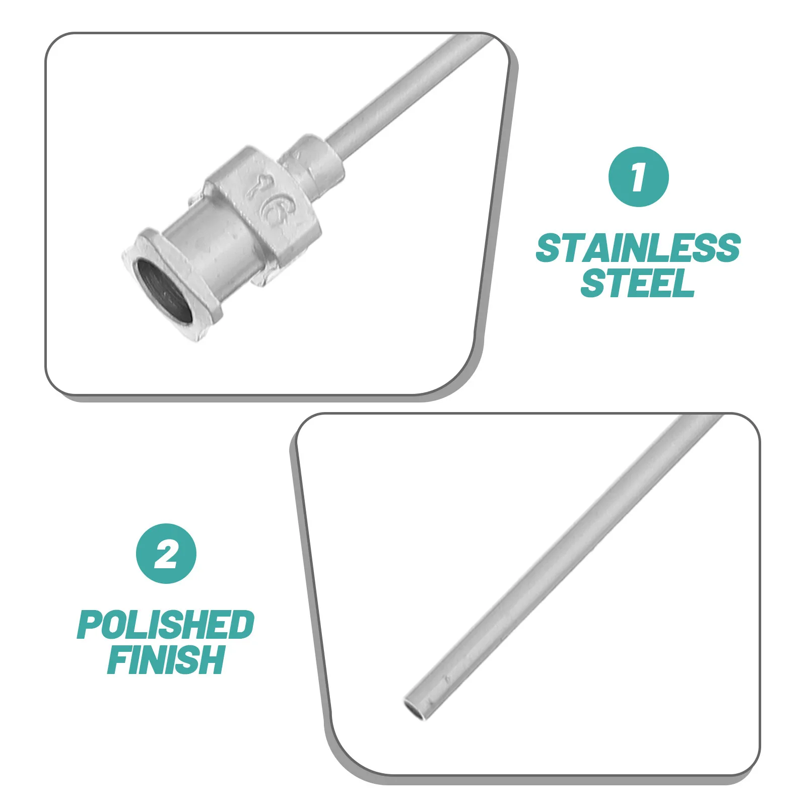 12Pcs Stainless Steel Dispensing Needle Tips 16G Luer Lock Blunt Precision Glue Ink Refill Laboratory Industrial Adhesive
