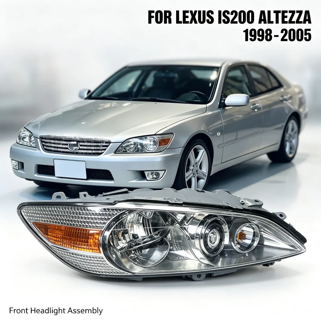 Front Headlight For Toyota Altezza Lexus IS200 IS300 1998-2005 Headlamp Assembly Clear Lens Turn Signal Left Right Replacement