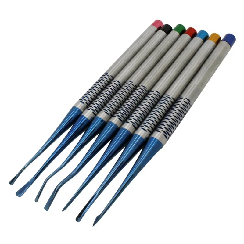 

PDL Luxating Root Elevators Dental Precise Periotomes Titanium Blue Tips