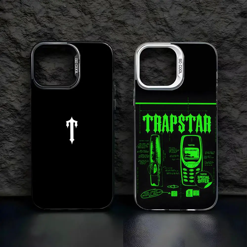 Hot T-Trapstars Phone Case For Iphone 17 16 15 14 Pro Max Xr Air Plus Black Silver Hard Shell Cover