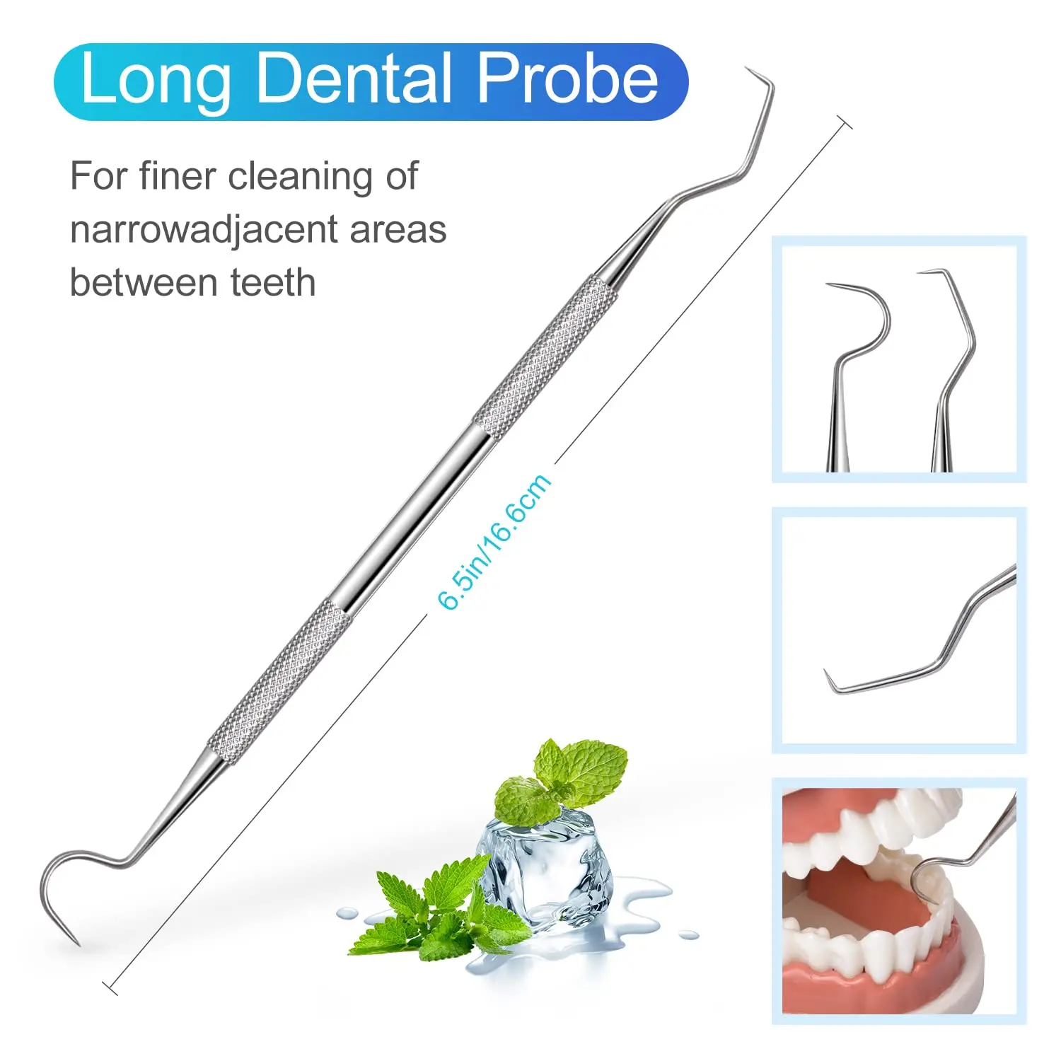 3 قطعة أدوات طب الأسنان اختيار الأسنان مجموعة العناية بالفم الفولاذ المقاوم للصدأ مجموعة نظافة الأسنان مكشطة الأسنان الجير الملقط مرآة الفم