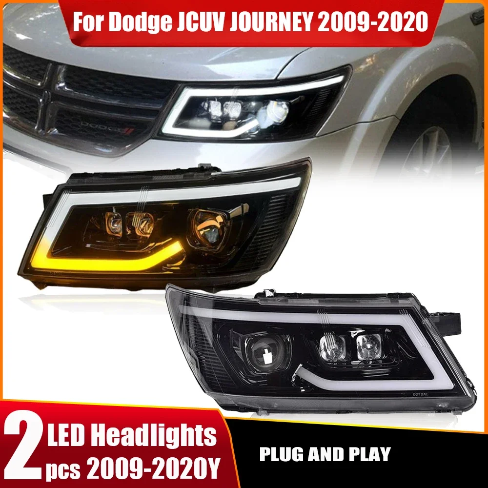 Car Styling Head Lamp for Dodge JCUV JOURNEY Headlights 2009-2020 Journey LED DRL Freemont Angel Eye Bi Xenon Beam Accessories