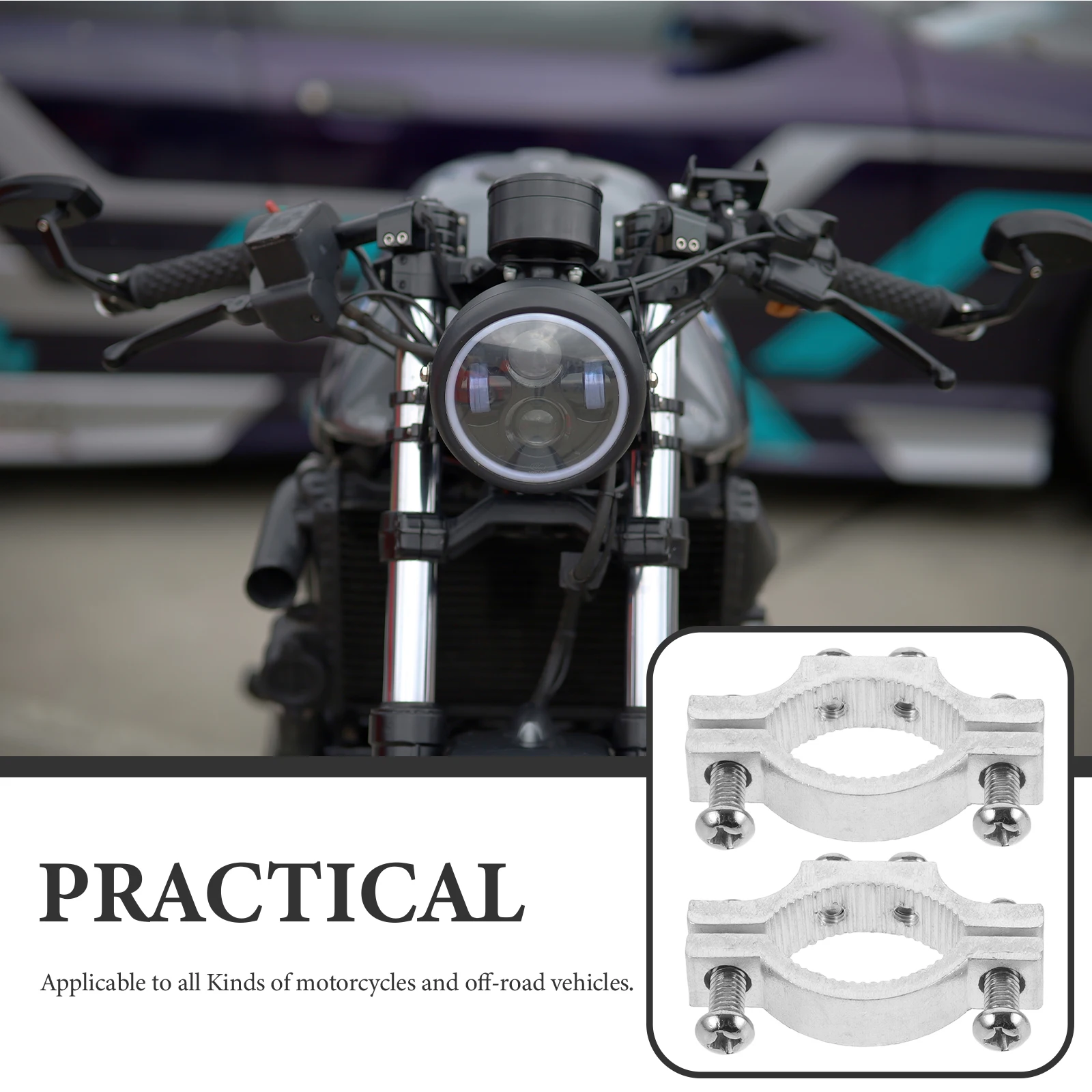 

2pcs Lamp Bracket Tube Clamp Motorcycle Mirror Mount Durable Bike Accessories Electric Bicycle Headlight Holder