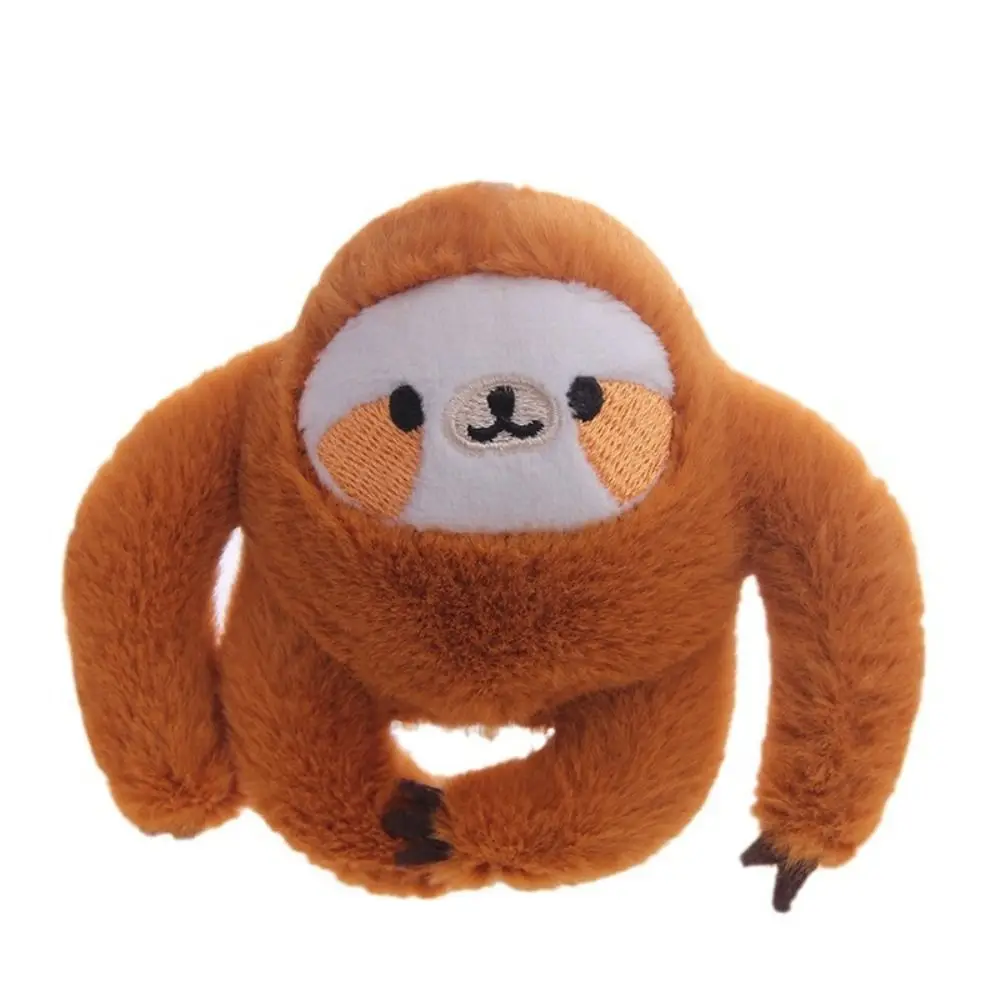 Plush Sloth Plush Keychain Anti-lost Backpack Charms Animal Monkey Dolls Trinket Craft Sloth Stuffed Pendants Birthday Kids Gift