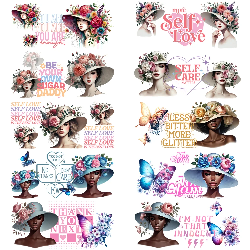 

Inspire the girl Series easy peel waterproof DIY decoration decals 3D transfers uvdtf tumbler sticker 16oz uv dtf cup wraps