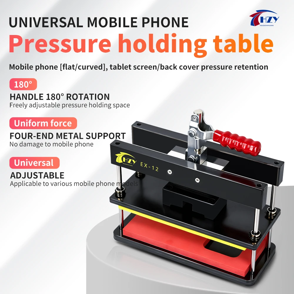 HZY EX-12 Universele drukhoudplatform Bevestigingsarmatuur voor mobiele telefoon LCD-scherm Achterkant Reparatie Handgereedschap