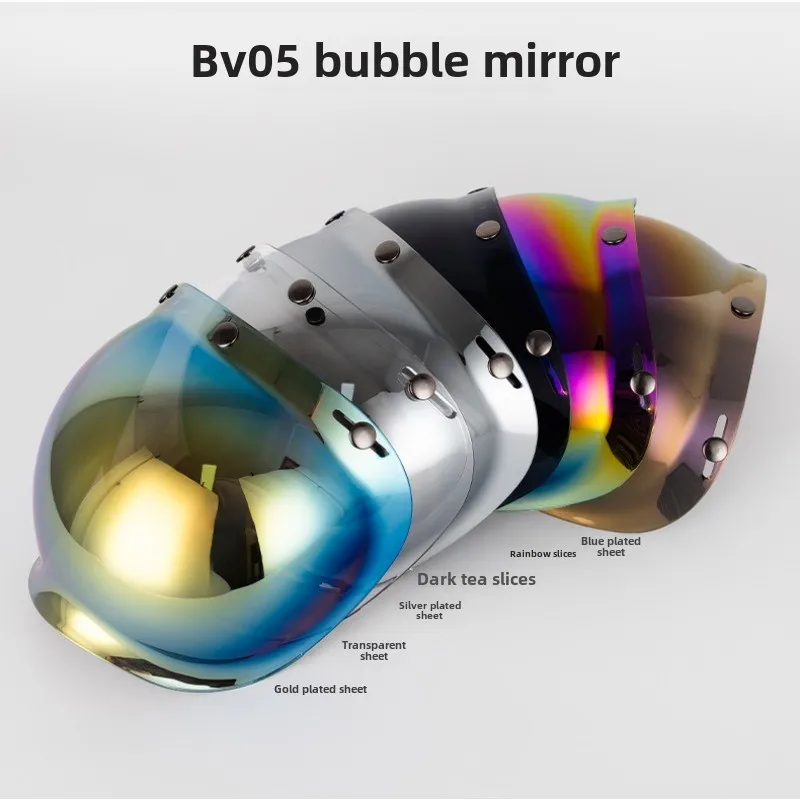 

BV05 motorcycle bubble mirror Motorcycle Helmet Three Button Type Retro Helmet Lenses Bubble Shield Visors Helmet Accessories