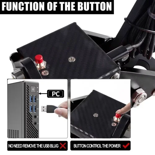 Imagen 2 del producto Sólo para Logitech G920 Compatible con XBOX ONE/XBOX series S/XBOX series X SIM juegos de carreras freno de mano PC USB freno de mano