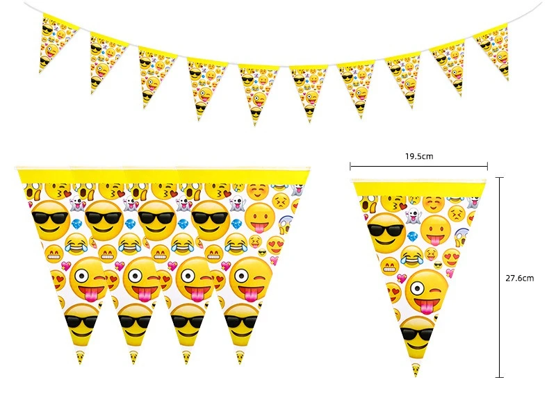 136p Emojis Smiles موضوع مجموعة أدوات المائدة للحفلات أطباق أكواب ورقية للاستعمال مرة واحدة مهرجان عيد الميلاد الاحتفال لوازم الديكور الطرف