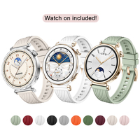 18mm Soft Texture Band for Huawei Gt5pro 42mm Offical Leaf Vein Silicone Strap Compatible with Huawei Watch Gt5 41mm Gt4 41mm