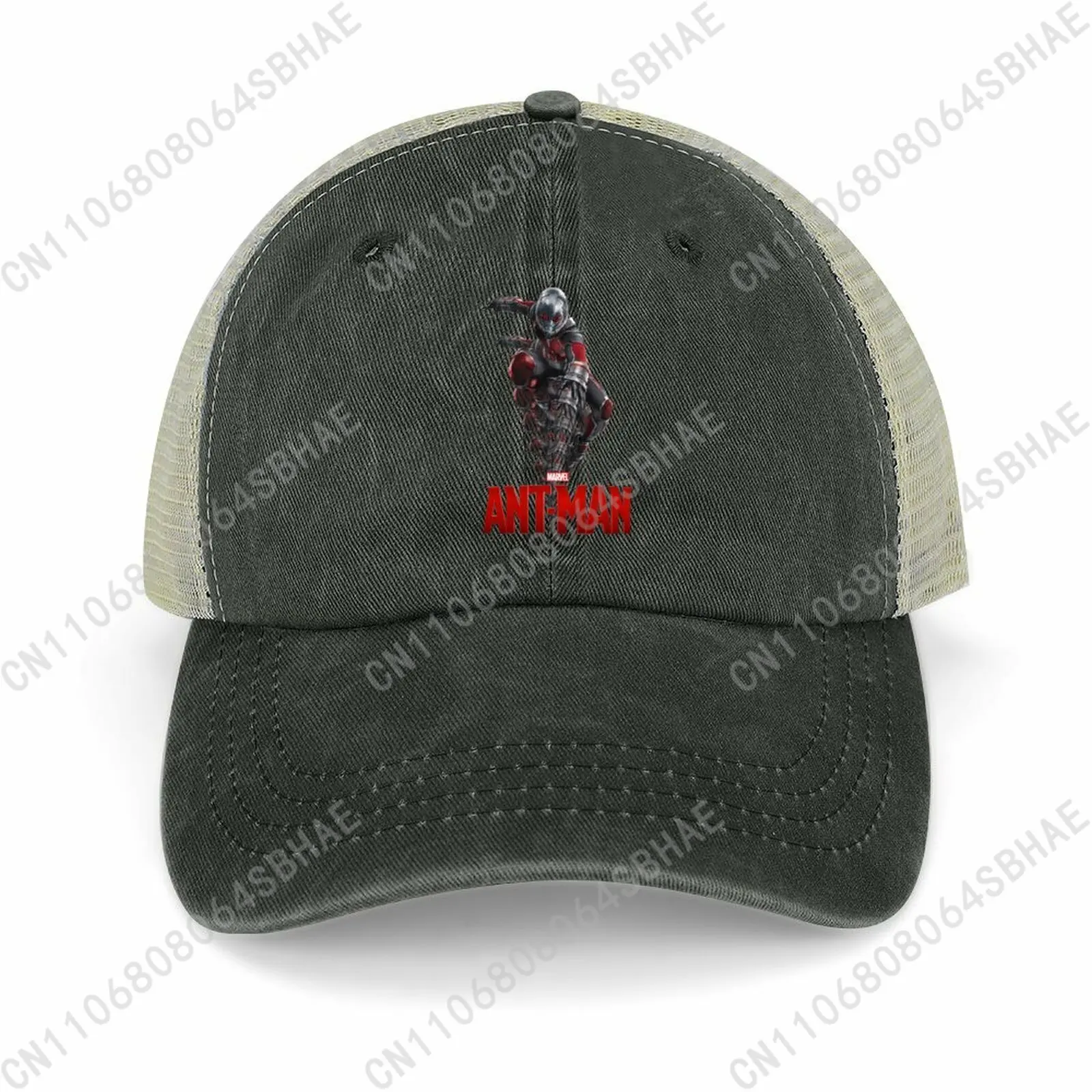 

Marvel Ant Man Mesh Cowboy Hat Hollow Ventilated Summer Cap Men Women Outdoor Sun Hat Adjustable Strap Custom Cosplay