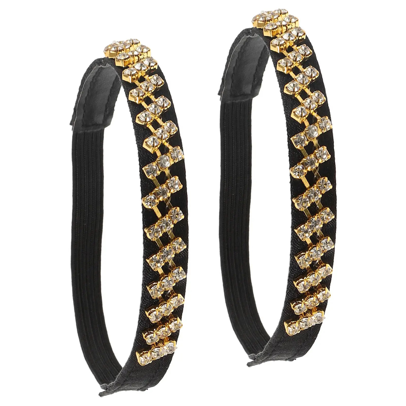 

1Pair Elastic Heel Shoe Straps Rhinestone Detachable Ankle Bands Non Slip Adjustable Replacement Shoe Strap for Women High