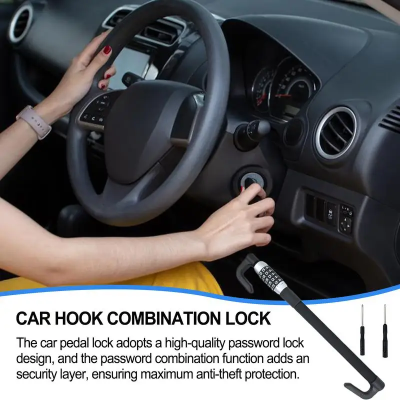 

Steering Wheel Clutch Lock Combination Code Anti Theft Steering Lock Car Pedal Locks Keyless Password Car Security Steering Lock