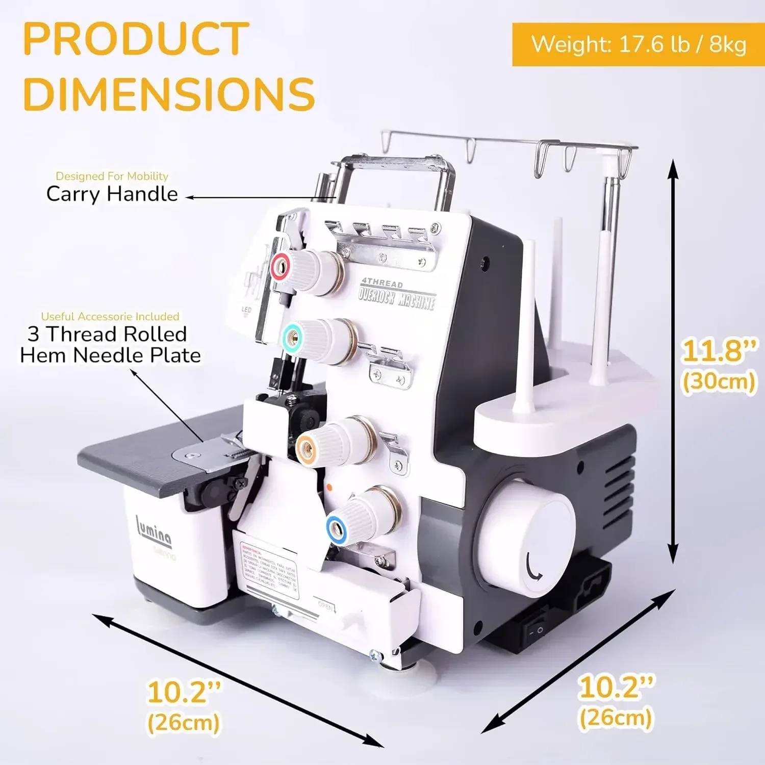 Semi-Industrial Sergers & Overlock Machines with Durable Metal Frame