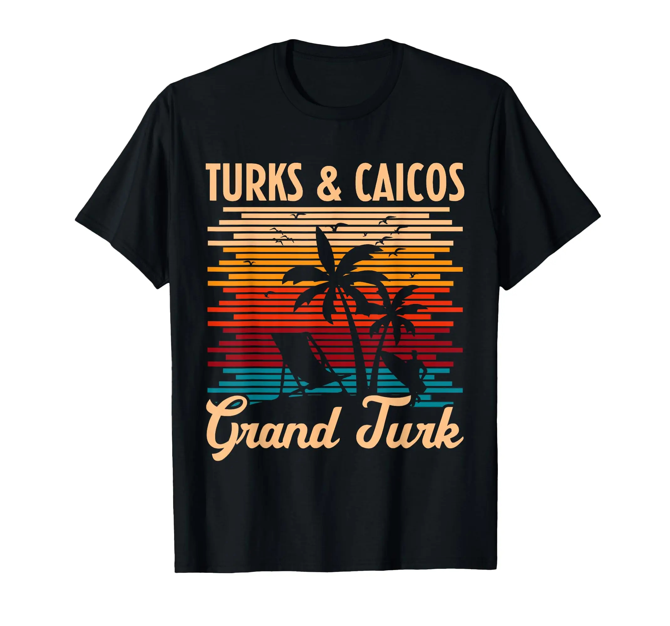 100% Cotton Turks & Caicos Grand Turk Island Beach Vacation Summer Retro T-Shirt MEN WOMEN UNISEX T Shirts Size S-6XL