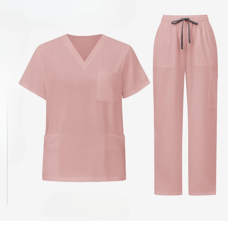 Confortável e respirável multi-cor oito cores vestidos de lavagem à mão vestidos cirúrgicos médico dental conjunto de macacão de secagem rápida