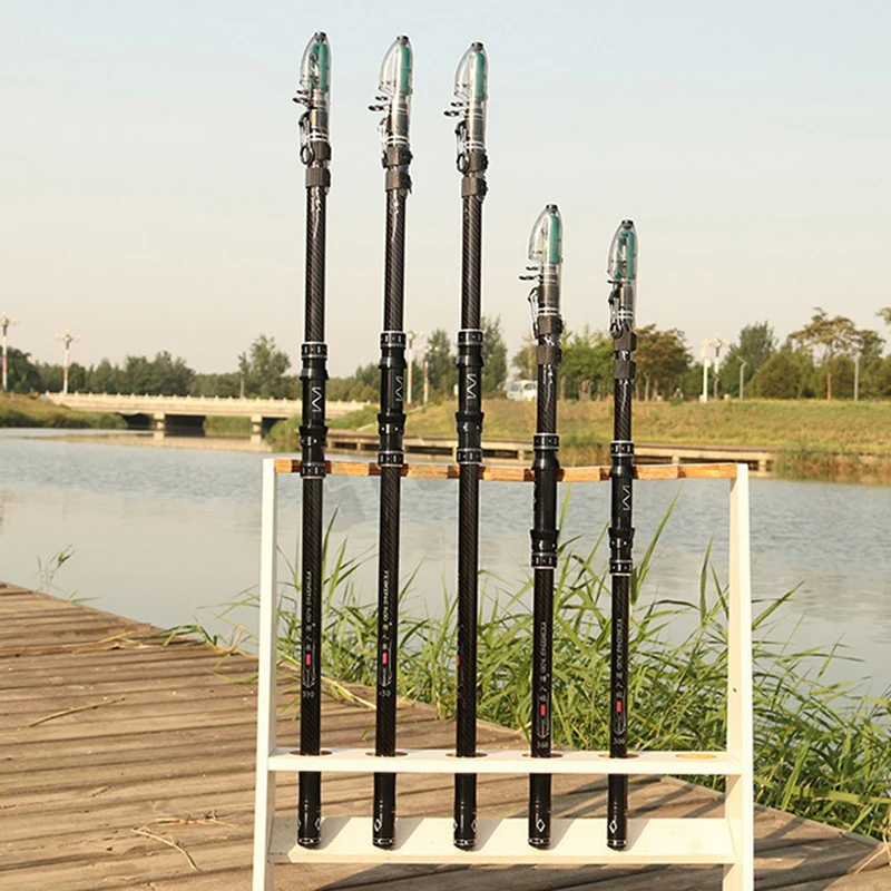 3.0M-4.5M Telescopic Fishing Rod Carbon Portable Spinning Fishing Pole for Boat Saltwater Freshwater Surfcasting Baitcasting Rod - Image 4