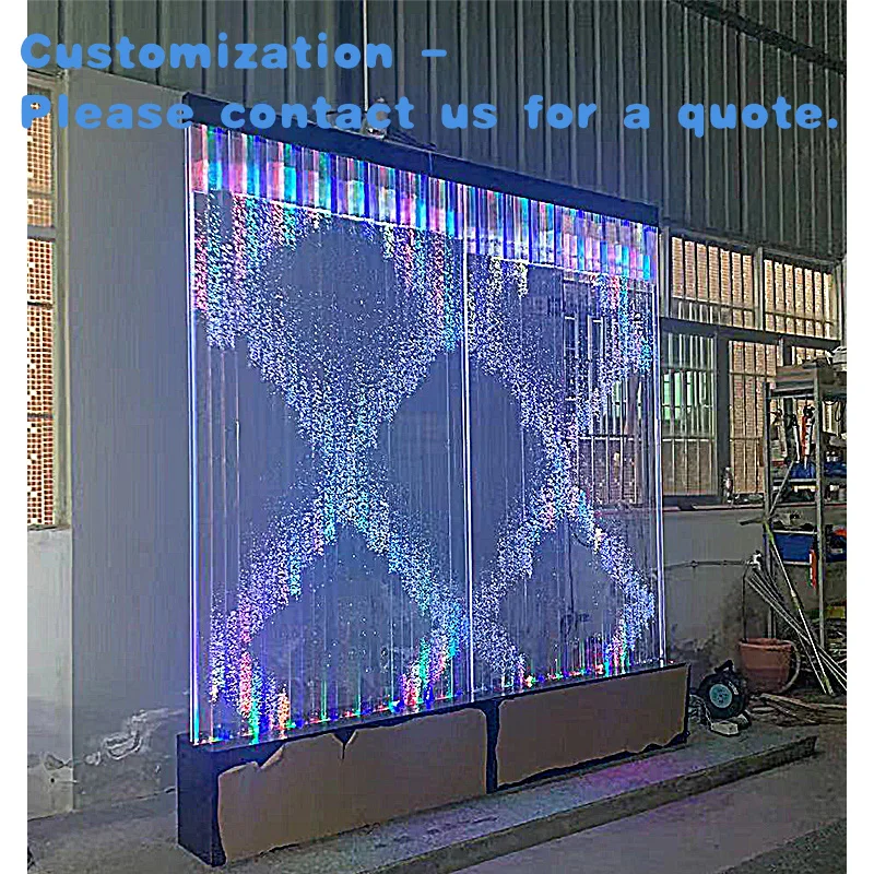 

custom.Customizable Size Stainless Steel Floor-Standing Indoor Fountains Decorative Dancing Bubble Wall