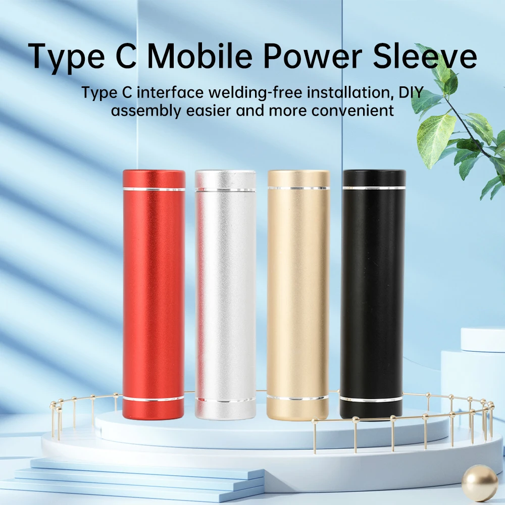 Typ C DIY Aluminium 1X 18650/21700 Batterie Powerbank-Kit Aufbewahrungsbox Schweißfreies Set 5V 2A Schnellladung für Smartphone – Detail 3
