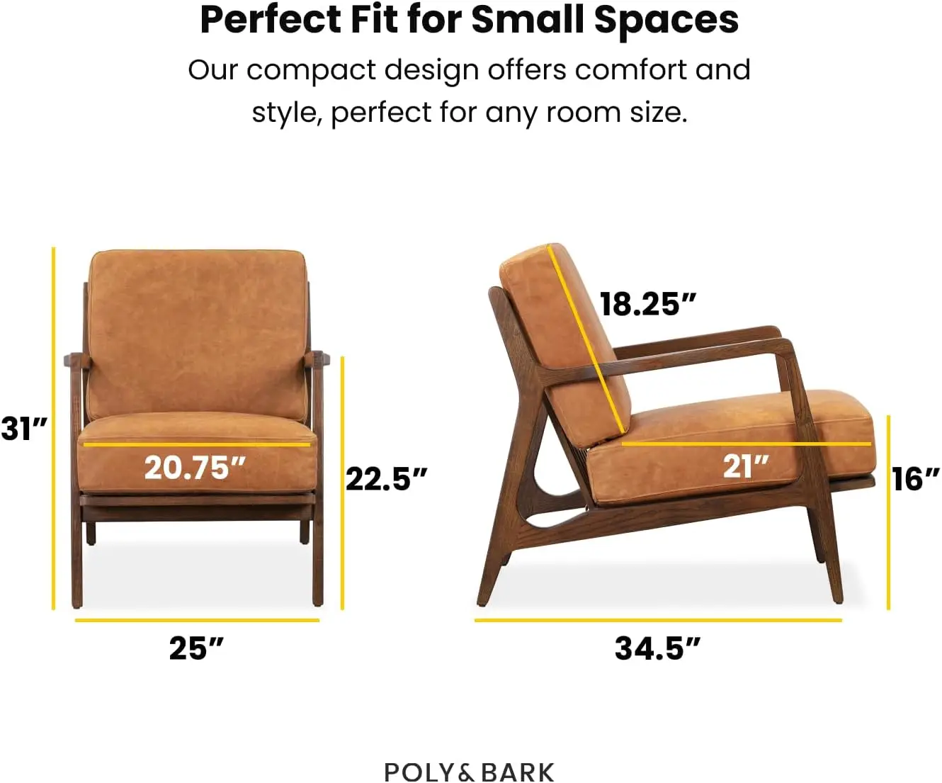 Verity-Lounge Chair, Conhaque Tan