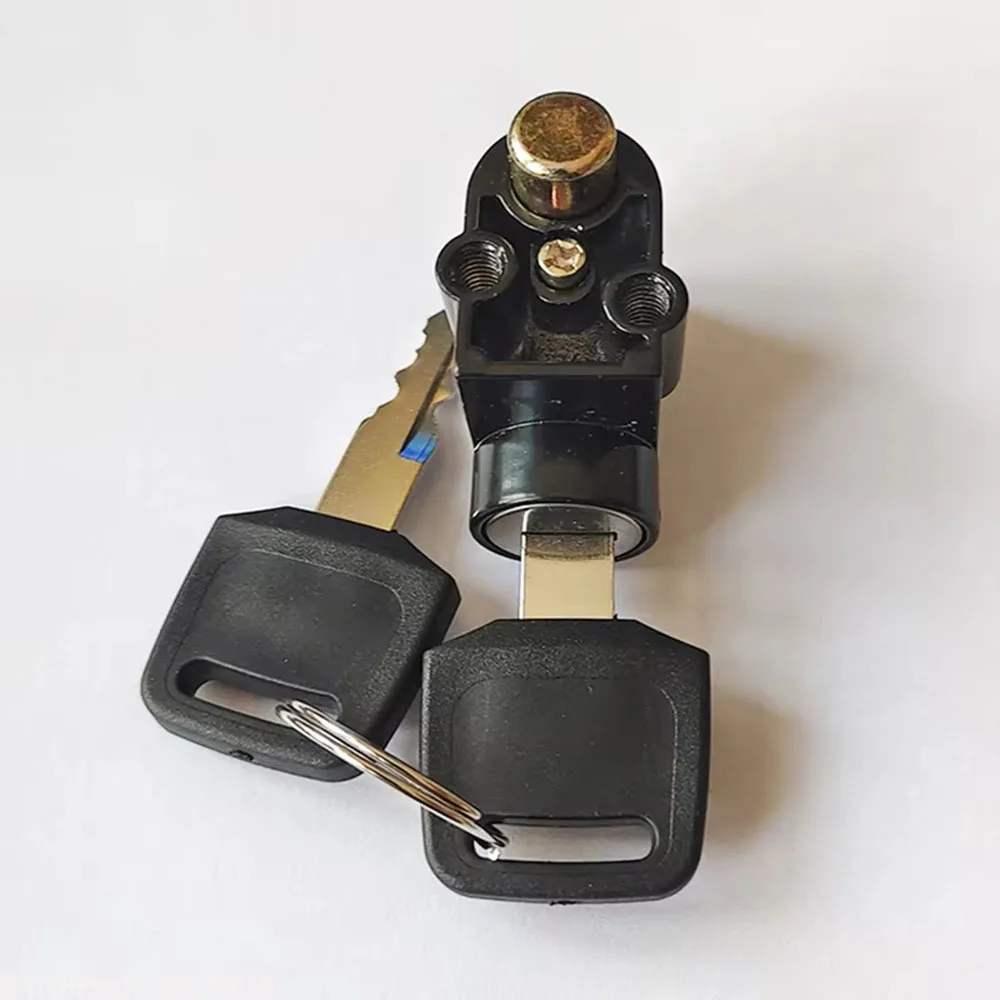 E-bike Front Big Head Lock, Replacement Battery Box Lock, Anti-theft Battery Security Lock for Electric Bicycle Electric Scooter