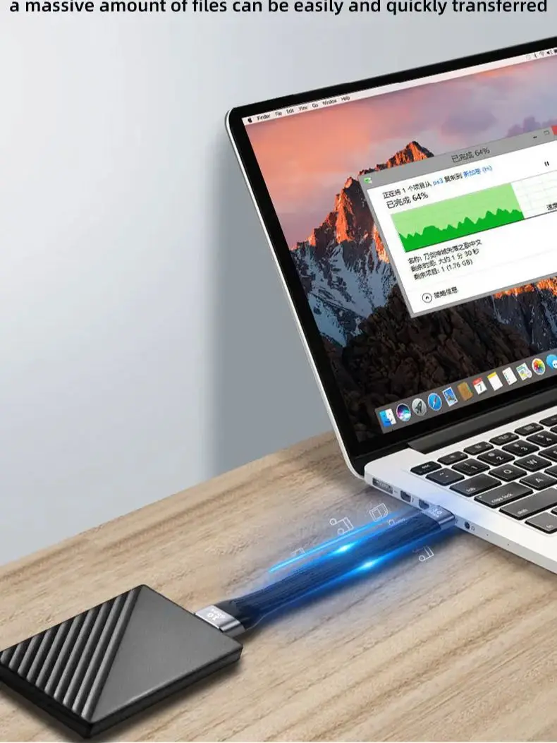 USB A naar Type C PD snel opladen USB3.1 snelle harde schijf 10Gbps transmissie 13CM opladen ultrakorte draagbare datakabel - afbeelding 2