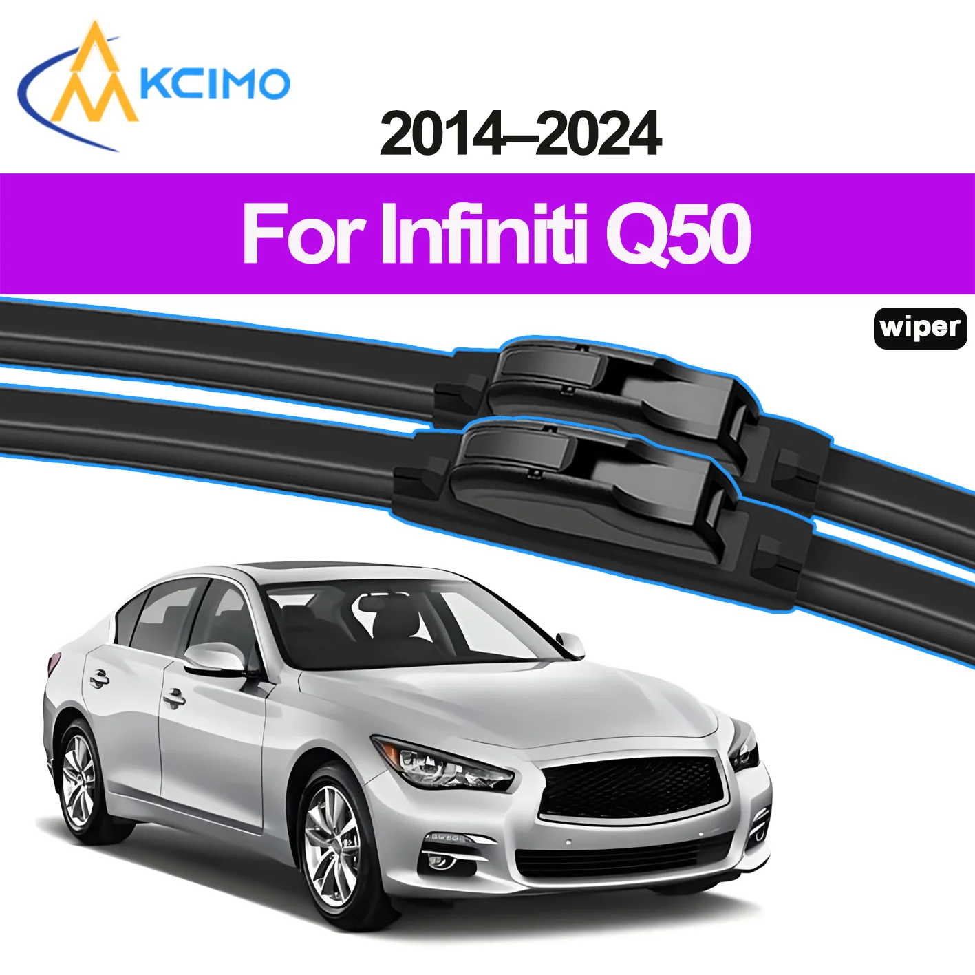 

2PCS HD Car Windscreen Wipers for Infiniti Q50 V37 2014-2024 Nissan Skyline Front Windshield Auto Wipers Blade Accessories 2024