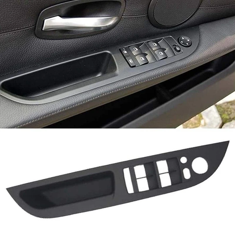 Car Left Front Door Lift Panel Cover Door Armrest Panel for BMW- 5 Series E60 51416983705 Black Standard