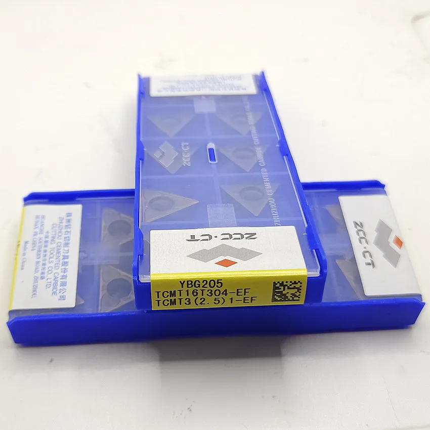 

TCMT16T304-EF YBG205/TCMT16T304-EF YBG202/TCMT16T304-EF YBG205H TCMT32.51 ZCC.CT CNC carbide inserts turning tools 10pcs/box