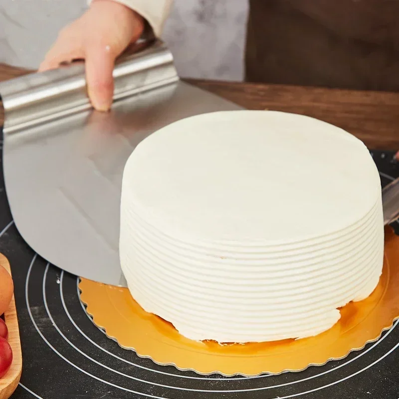 Stainless Steel Cake Transfer Tray Cake Serving Tool Pizza Bread Moving Plate  Cake Lifter Shovel Baking Tool Kitchen Scraper