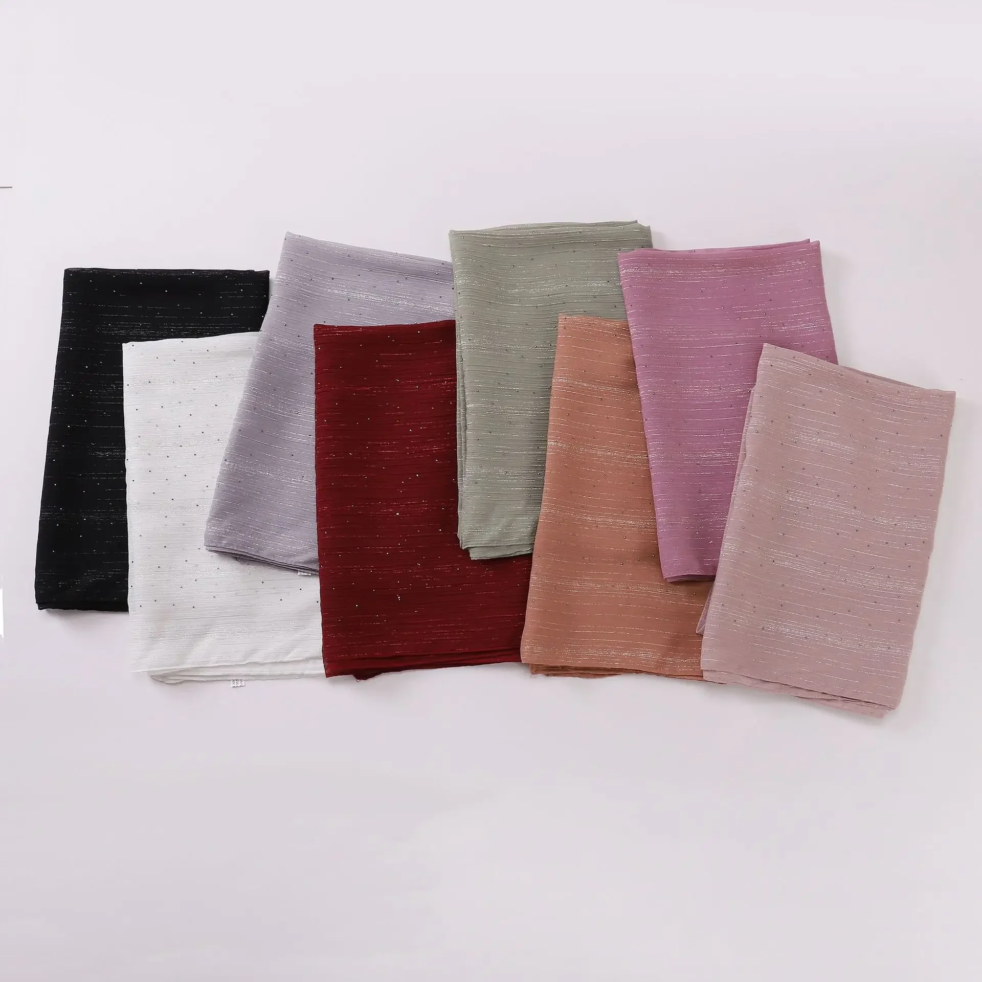 

Новый мятый блестящий шарф, женский мусульманский хиджаб, платок, шаль, исламские палантины, банданы, повязка на голову, Bufanda, платок, Turbante Mujer