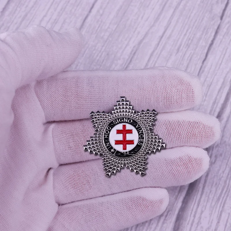 1pcs Exquisite cross design  Order of the Knights Templar Collect Decoration medal Unique retro style commemorative medals