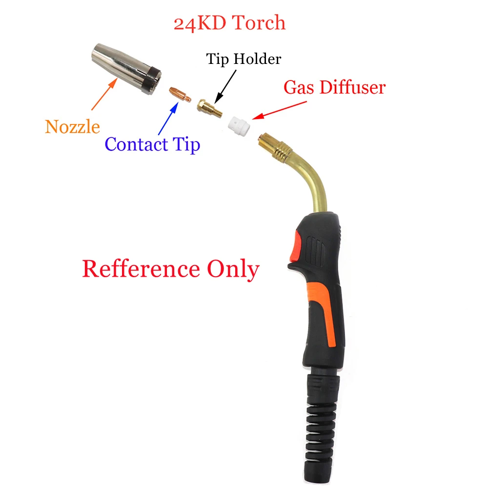 Imagem -06 - Tocha de Soldagem Consumíveis 35 Pcs 0.8 Milímetros 1.0 Milímetros 1.2 Milímetros Titular da Ponta do Bico de Gás de Gás da Tocha Mig Difusor de Mig Mag Máquina de Solda mb 24kd