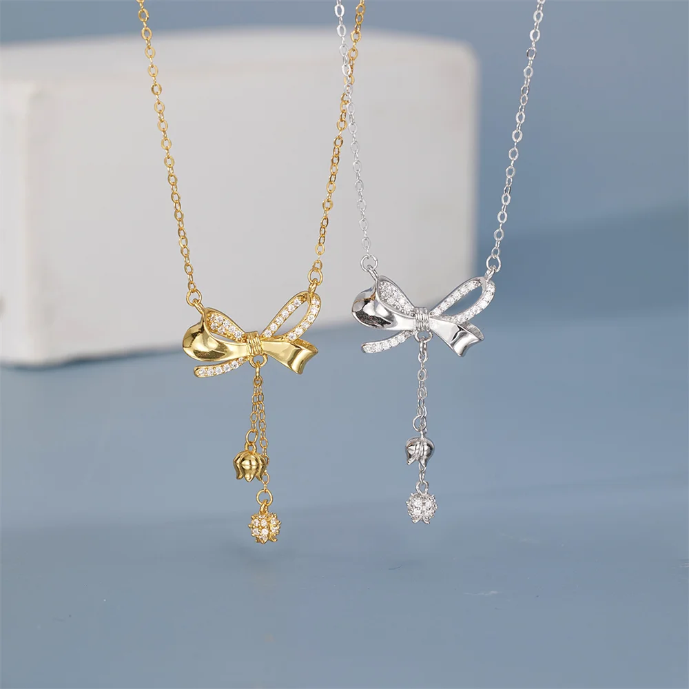 

Minimalist Collar - 925, Korean Bow Lily, New High-end Versatile Women's Necklace
