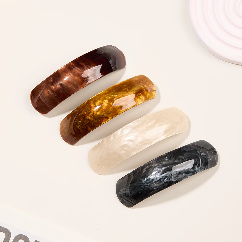 Pinzas para el cabello grandes para mujer, 4 colores, pinzas para el cabello grandes y fuertes para el cabello grueso, pasadores de horquilla a la moda, tocados elegantes para niña