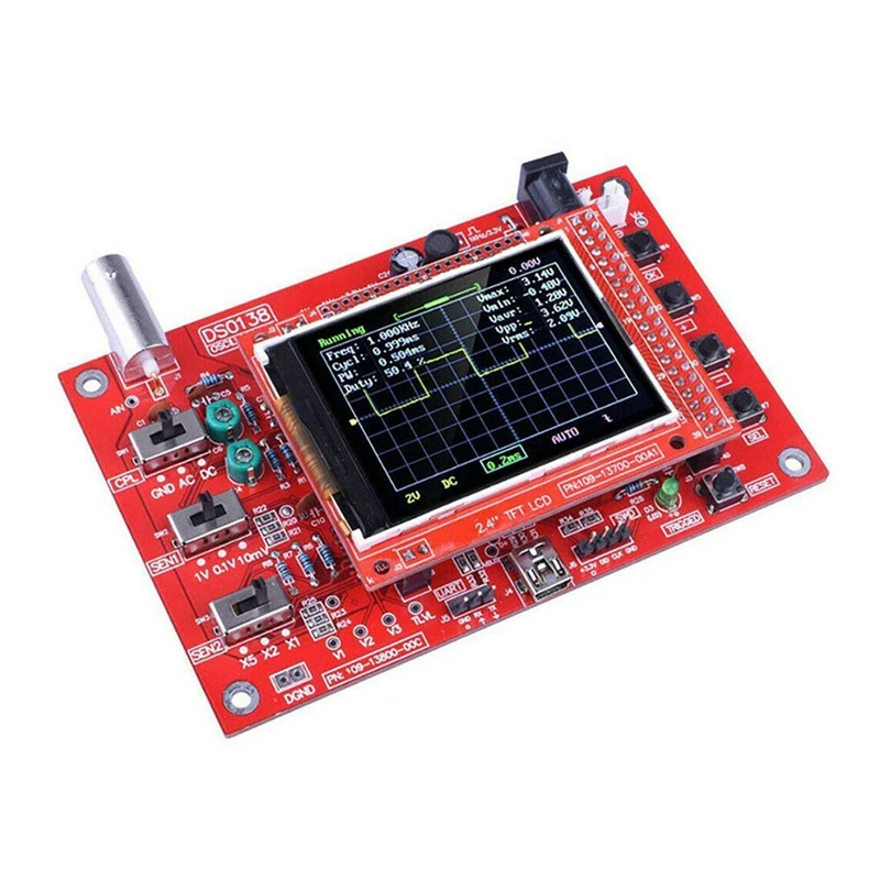 DSO138 Oscilloscope Digital TFT With Probe Alligator Test Clip For Arduino ARM Detection Development Board Assembled