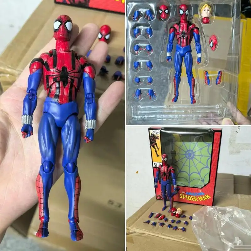 

16cm MAF Spider Man Venom Articulated Action Figures Ko Model Kit Statue Assembly Toys Desktop Ornament Boy Gifts Collectible