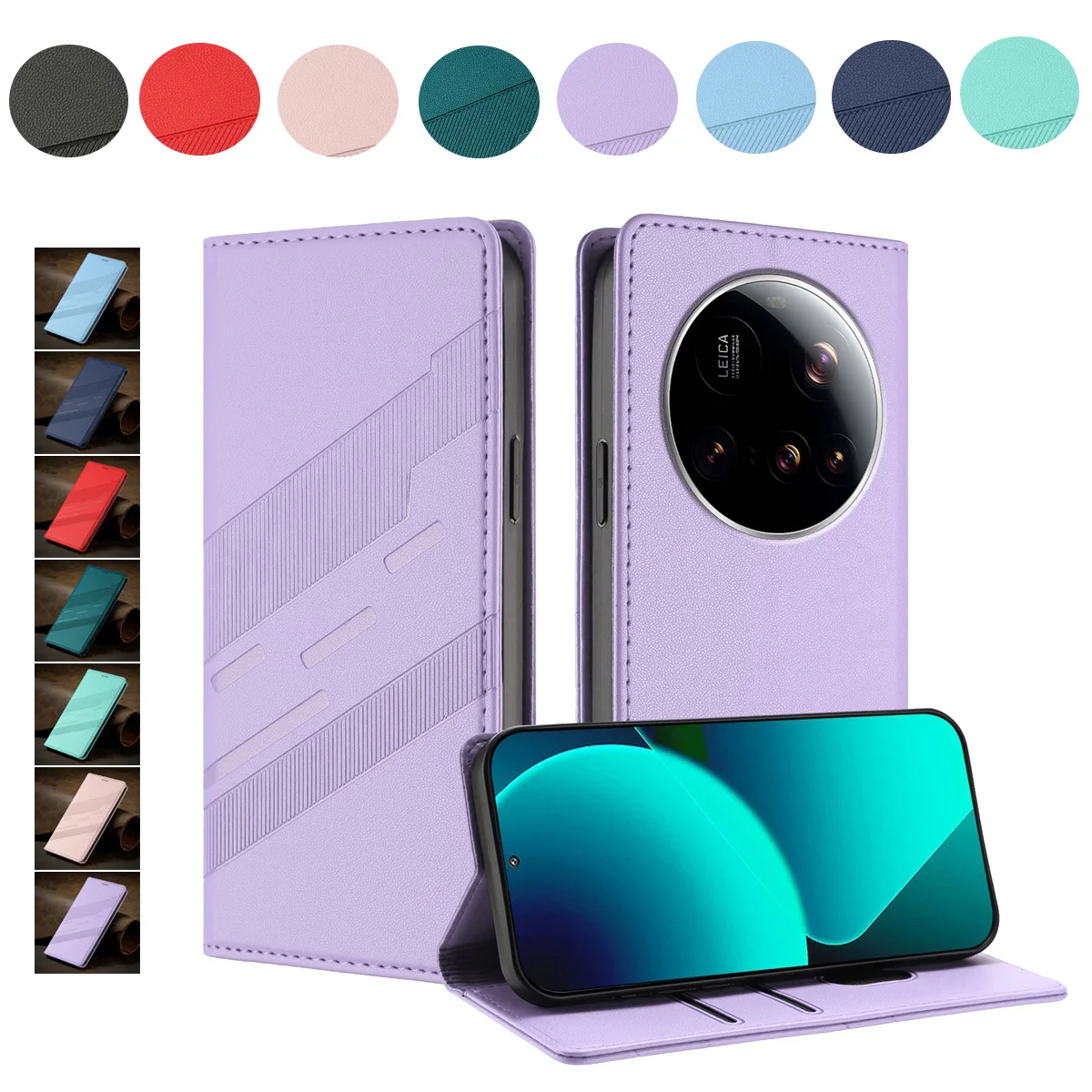 محفظة جلدية مغناطيسية حافظة لهاتف OPPO A1 A2 A5 Pro A15 A36 A38 A52 A53 A54 A57 A58 A60 A74 A79 4G 5G غطاء تصميم كلاسيكي