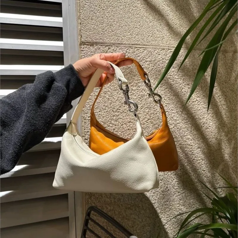 

Японская однотонная сумка с замком, женская минималистичная кожаная текстурированная сумка через плечо, женские повседневные универсальные сумки на плечо для поездок на работу