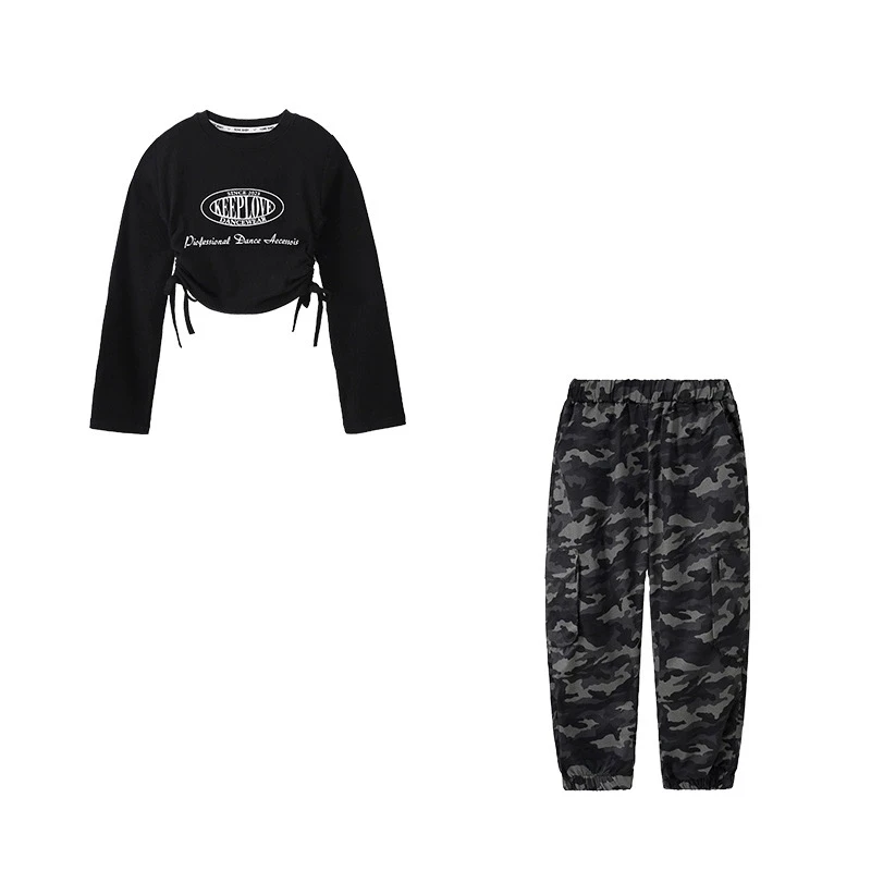 

Children Hip Hop Dance Outfit Jazz & Street Dance Costume Set Boy Performance Wear Trendy Loose Fit Two-Piece Practice Clothes