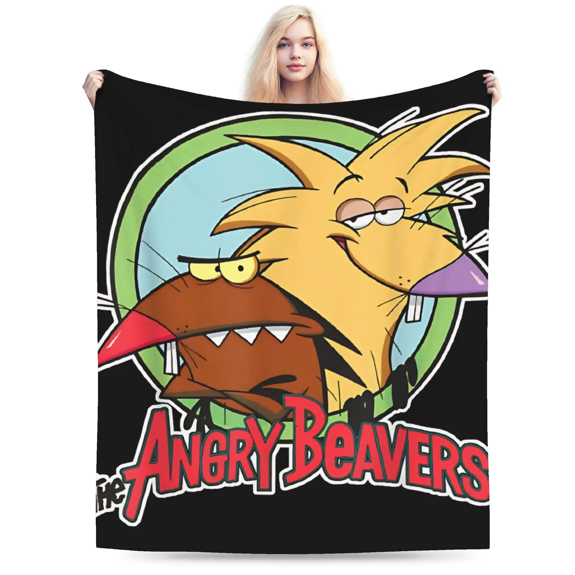 Angry Beavers Daggett & Norbert Feverish  Blankets Super Soft Coral Fleece Plush Cozy Gifts  Throw Blanket Rug Piece