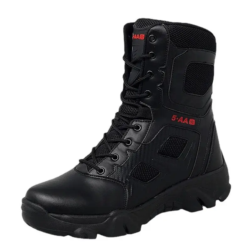 

Men's Tactical Military Boots Casual Leather Shoes SWAT a Short Tube Chelsea Boots PU Material Inner Layer Ethylene Outer Layer