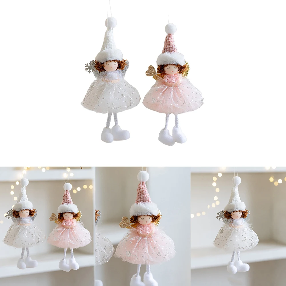 Festive Charm Cute Wings Doll 20*10cm Christmas Angel Doll 20*10cm Size Easy To Hang Multi-Purpose Decoration Symbol Of Peace