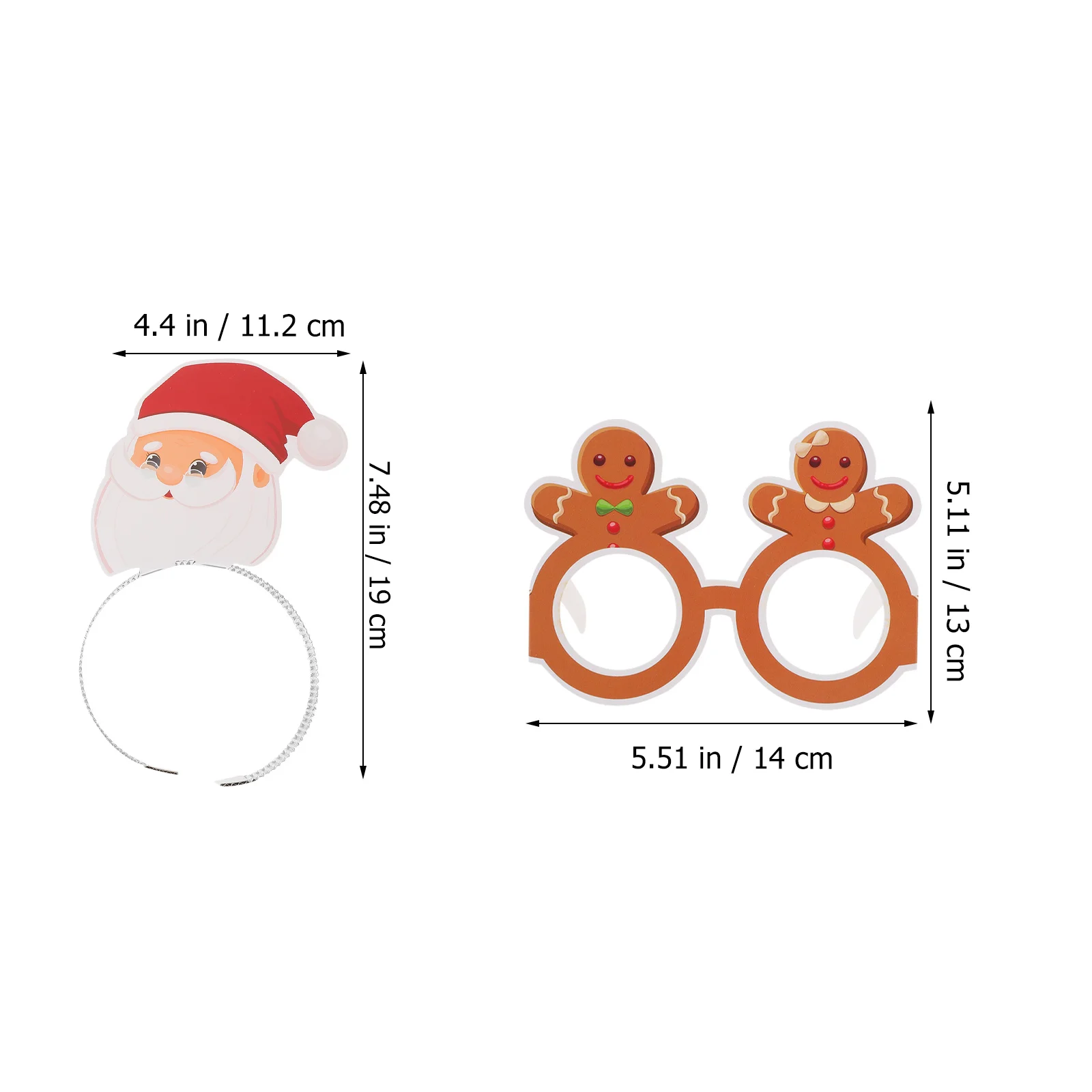 

1Set Xmas Glasses Festive Party Headbands Photo Props Christmas Eye Frames Creative Holiday Accessories Xmas Glasses Frames