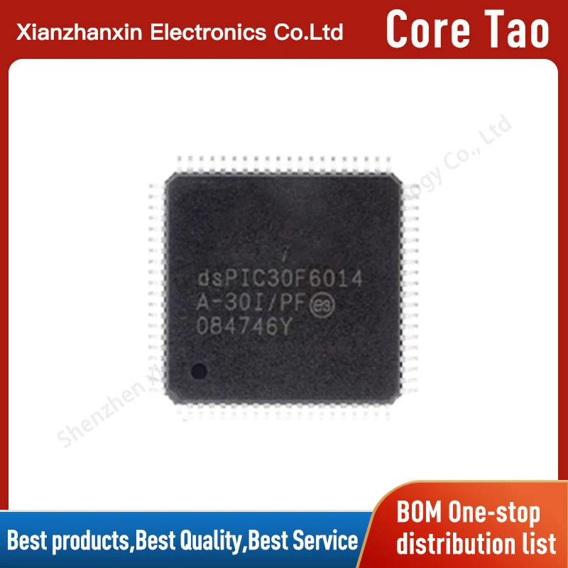 1PCS/LOT DSPIC30F6014A-30I/PF QFP80 DSPIC30F6014 Single chip micro control IC brand