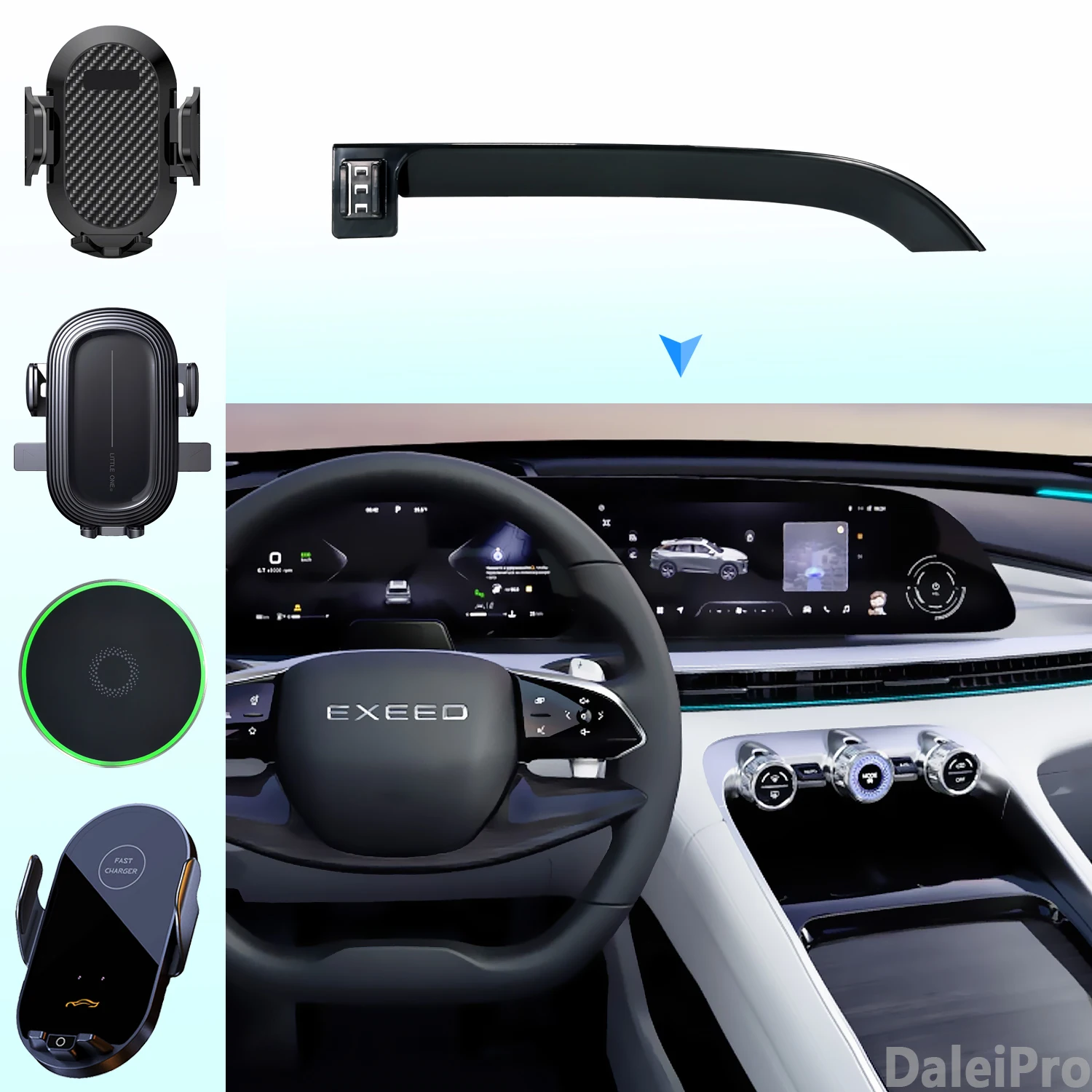 For Exeed RX 2023 2025 Car Phone Holder Mobile Phone Wireless Charger Stand Magnet Mount Car MagSafe Mounts Exeed RX Accessories